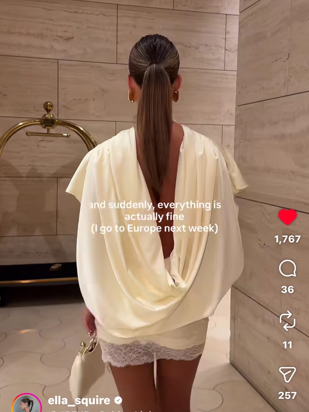 Backless Draped Mini Dress in Ivory - Women